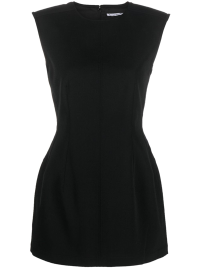 Shop Acne Studios Mini Dress Woman Black In Cotton