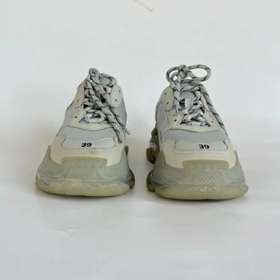 Pre-owned Balenciaga Grey Triple S Lace Up Sneakers, Size 39