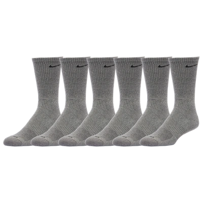 Shop Nike Mens  6 Pack Everyday Plus Cushioned Socks In Carbon Heather/black