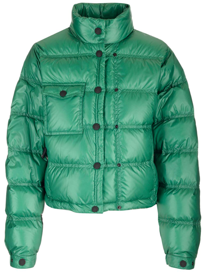 Shop Moncler Recycled Micro Ripstop Down Jacket In Green