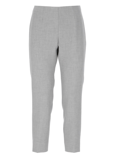 Shop Peserico Cropped Trousers In Grey