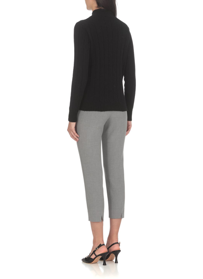 Shop Peserico Cropped Trousers In Grey