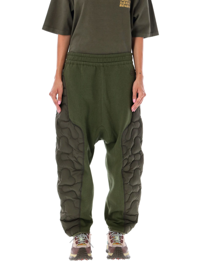 Moncler Genius Padded Trousers In Green (green)