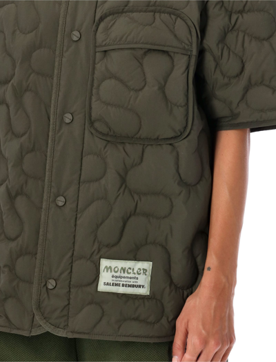 Shop Moncler Genius Padded Shirt In Dark Green