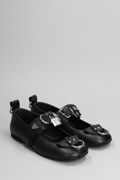 Shop Jw Anderson Ballet Flats In Black Leather