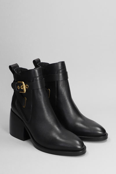 Shop See By Chloé Averi High Heels Ankle Boots In Black Leather