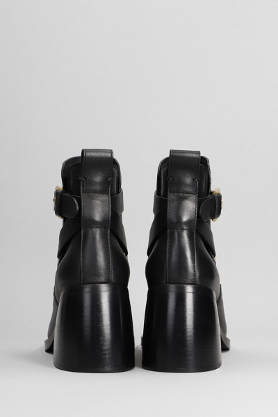Shop See By Chloé Averi High Heels Ankle Boots In Black Leather