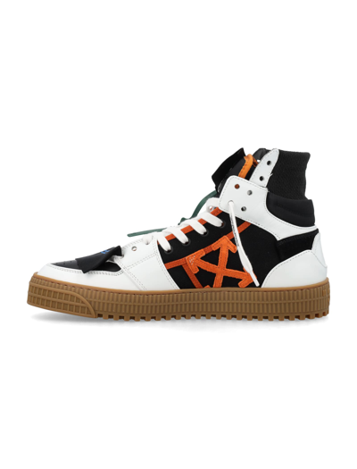 Shop Off-white 3.0 Off Court Leather Hi-top In Black/white