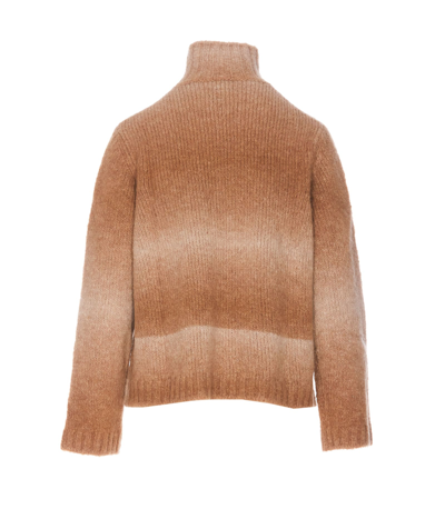 Shop Woolrich Ombre Alpaca Sweater In Brown