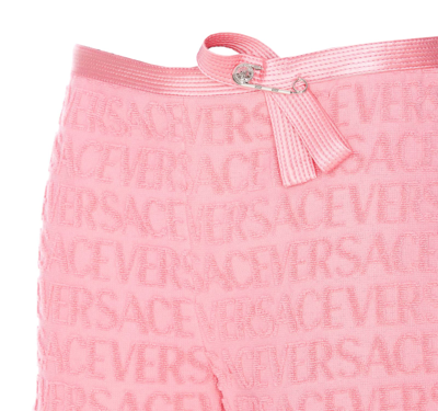 Shop Versace Towels  Allover Shorts In Pink