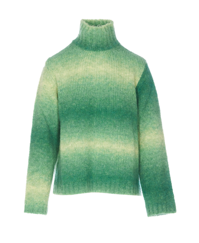 Shop Woolrich Ombre Alpaca Sweater In Green