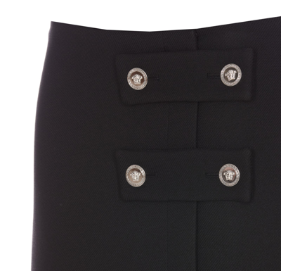 Shop Versace Medusa Mini Skirt In Black