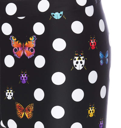 Shop Versace Butterflies Leggings In Black