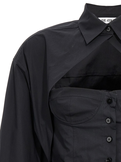 Shop Attico Bustier Shirt In Black