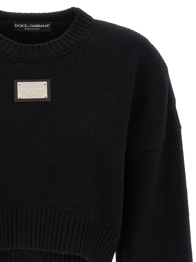 Dolce & Gabbana Cropped Pullover In Black