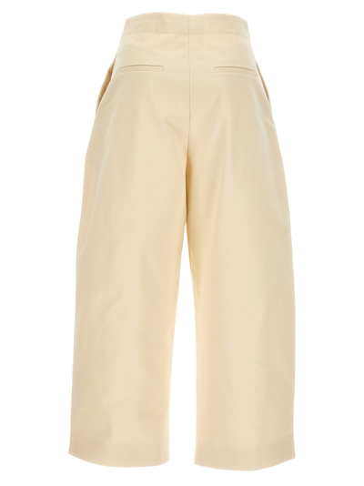 Studio Nicholson Cream Cotton Twill Dordoni Trousers In Neutral