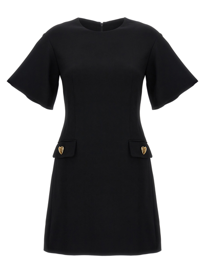 Shop Moschino Cuore Dress In Black