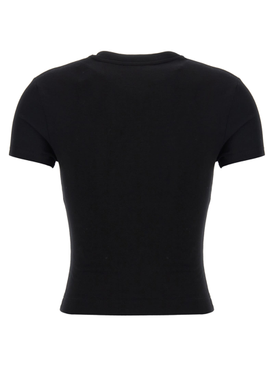 Shop Dolce & Gabbana Rhinestone Logo T-shirt In Black