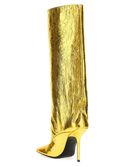 Shop Attico Sienna Boots In Gold