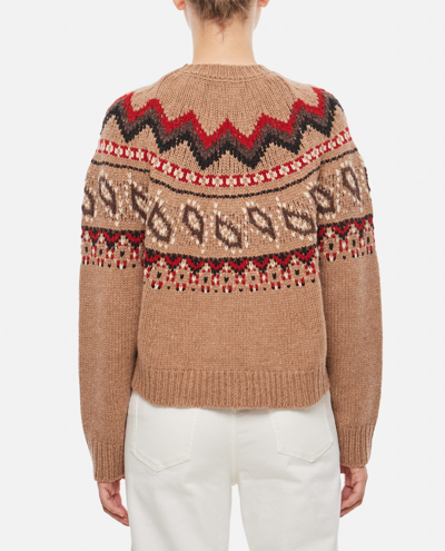 Shop Alanui Antarctic Circle Sweater In Brown
