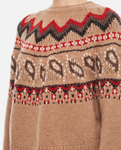 Shop Alanui Antarctic Circle Sweater In Brown
