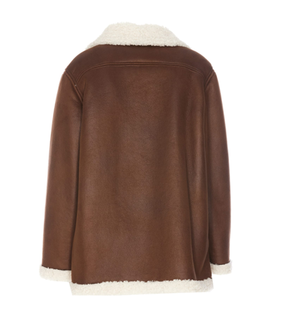 Shop Apc Manteau Clara Coat In Brown