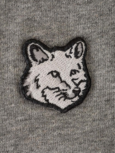 Shop Maison Kitsuné Fox Head Patch T-shirt In Grey