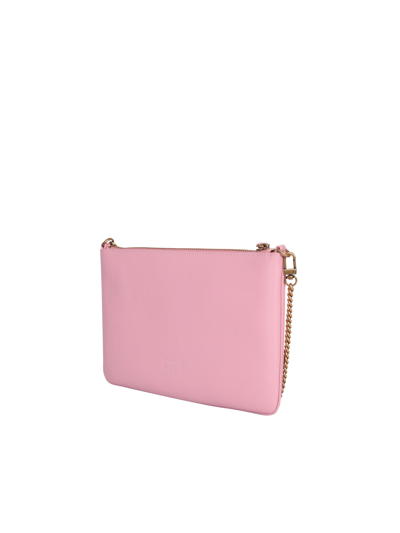 Shop Pinko Flat Love Pink Bag By