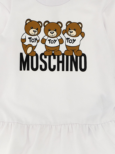 Shop Moschino Teddy Dress In White