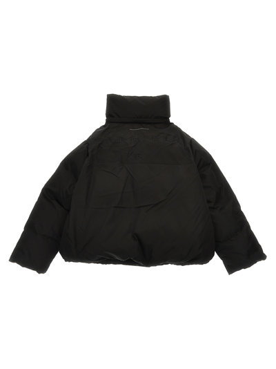 Shop Mm6 Maison Margiela Crop Down Jacket In Black