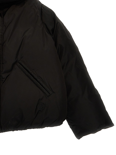 Shop Mm6 Maison Margiela Crop Down Jacket In Black