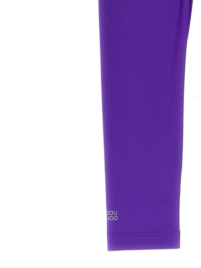 Shop Douuod Logo Leggings In Purple
