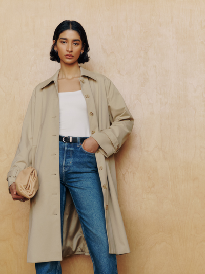 Shop Reformation Danni Oversized Trench In Khaki