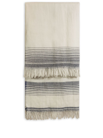 Shop The House Of Lyria Immensitá Linen Bath Towel In Neutrals