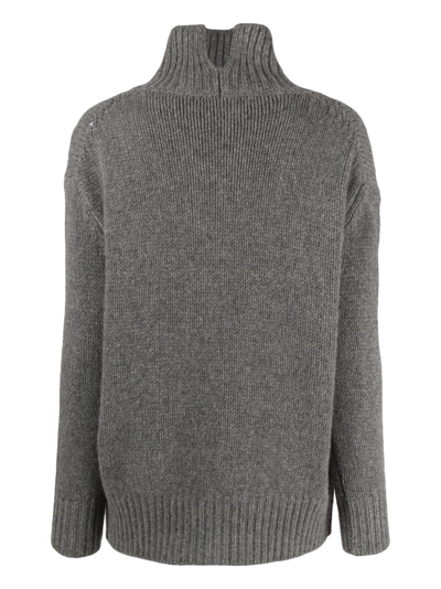 Shop Liska High-neck Cashmere Jumper In Grey