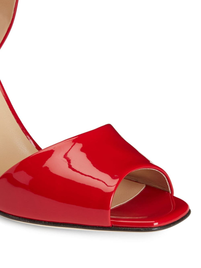 Shop Giuseppe Zanotti Emmanuelle 80mm Leather Sandals In Red