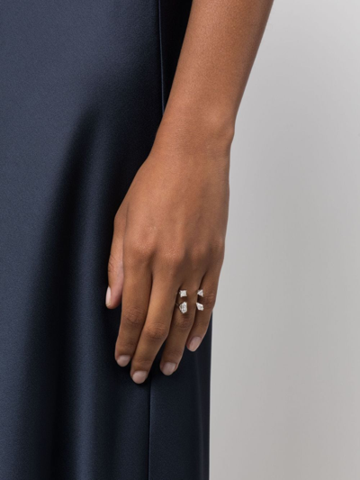 Shop Swarovski Mesmera Crystal-embellished Ring In Silver