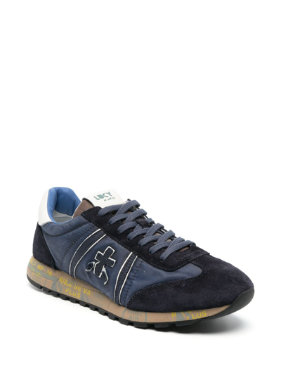 Shop Premiata Lucy 6410 Low-top Suede Sneakers In Blue