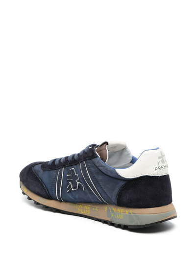 Shop Premiata Lucy 6410 Low-top Suede Sneakers In Blue