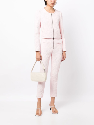 Shop Isabel Marant Palmire Zip-up Cropped Jacket In Pink