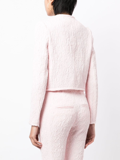 Shop Isabel Marant Palmire Zip-up Cropped Jacket In Pink