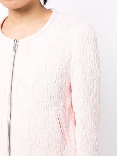 Shop Isabel Marant Palmire Zip-up Cropped Jacket In Pink