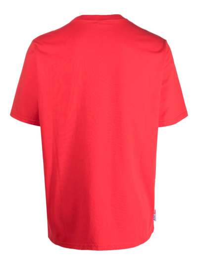 Shop Autry Logo-print Cotton T-shirt In Red