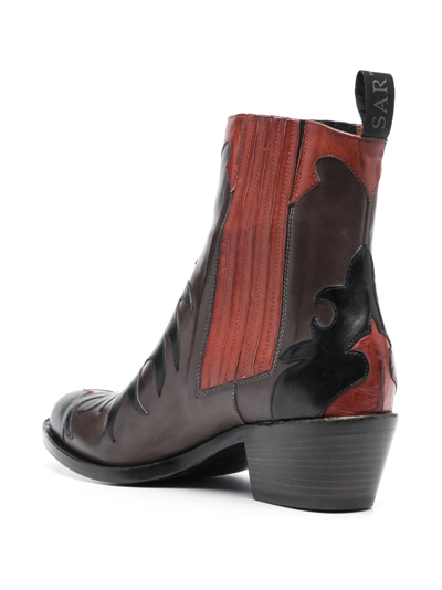 Shop Sartore 50mm S Texan Boots In Grey