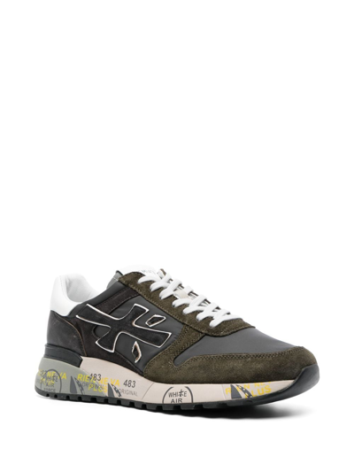 Shop Premiata Mick 6417 Low-top Panelled Sneakers In Grey