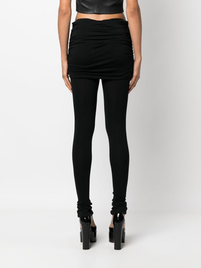 Shop Blumarine Skirt-overlay Skinny Trousers In Black