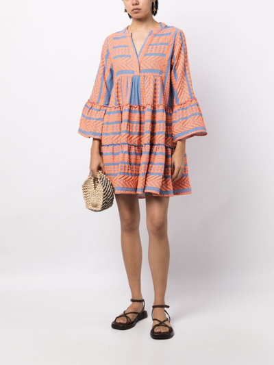 Devotion Ella Graphic-print Dress In Orange