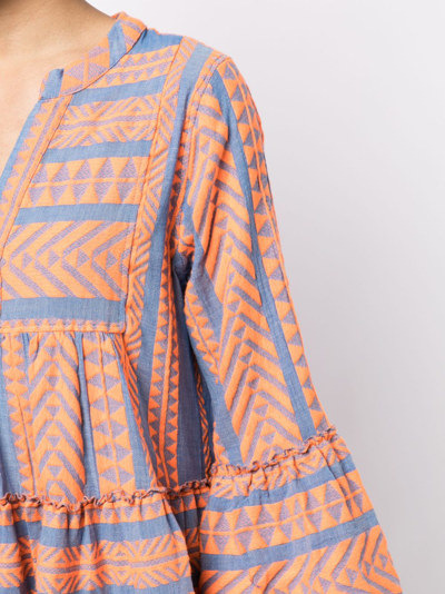 Devotion Ella Graphic-print Dress In Orange