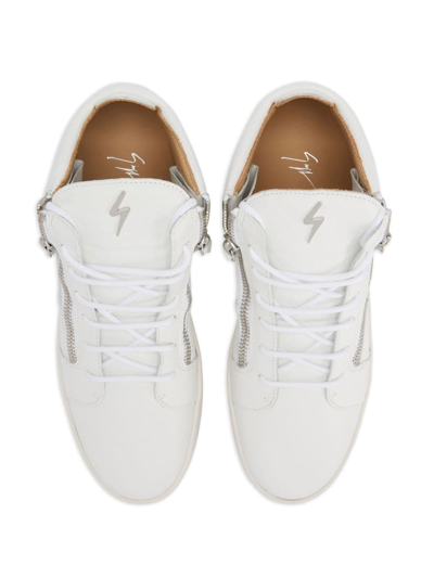 Shop Giuseppe Zanotti Kriss Logo-plaque Sneakers In White