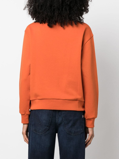 Shop Apc Viva Logo-print Cotton Sweatshirt In Orange